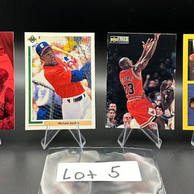 Sale Photo Thumbnail #6: (4) Michael Jordan Basketball Cards Chicago Bulls
