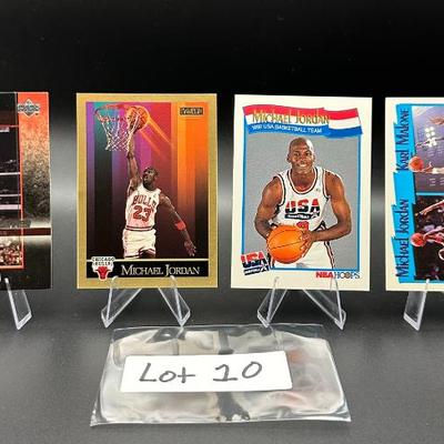 Sale Photo Thumbnail #11: (4) Michael Jordan Basketball Cards Chicago Bulls
