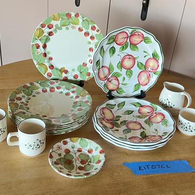 Mixed Dishes Including Royal Stafford Franciscan Desert Rose & Orchard Plates and Mugs Lot
