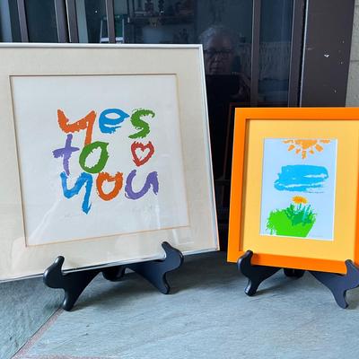 “Yes to You” & Sunshine Abstract Modern Art Prints By Corina Kent