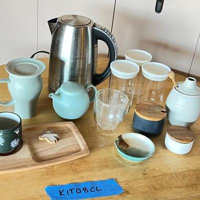 Modern Ceramic Tea Set with Electric Kettle – Minimalist Kitchen Lot