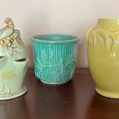 Art Deco Style Ceramic Mask Vase and Planters