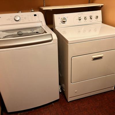 LG Top Load Washer & KitchenAid Front Load Dryer LG Top Load Washer and Electric Dryer Set