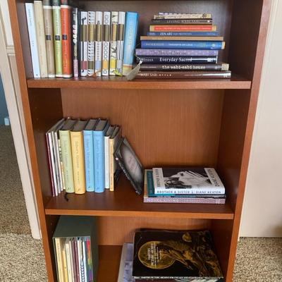Mid-Century Modern Bookshelf with Vintage Book Collection