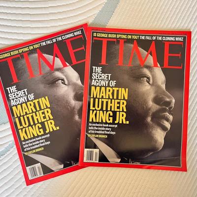 2 Copies Of Time Magazine With MLK 