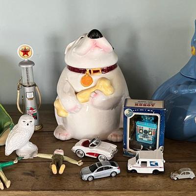 Vintage Toy & Figurine Collection — Disney Genie, Puff the Magic Dragon, Robots & More
