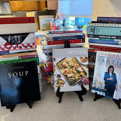 Large Lot of Cookbooks Including Barefoot Contessa & Gourmet Classics