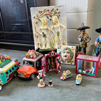 Colorful Mexican Folk Art Figurine & Day of the Dead Collection