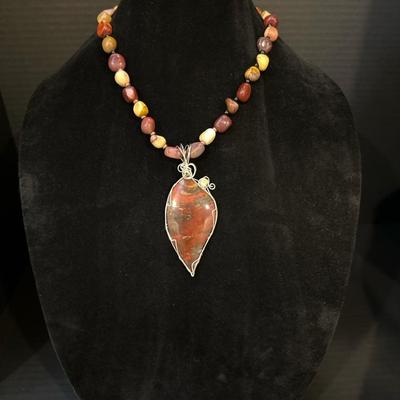 Marston Jasper Statement Necklace – Sterling Silver Wrap with Yellow CZ Accent