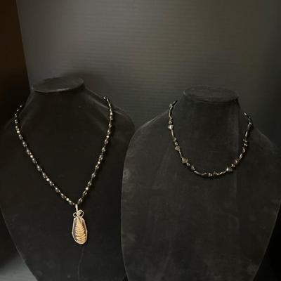 Fern & Form – Nature-Inspired Pendant Necklace with Bonus Beaded Strand