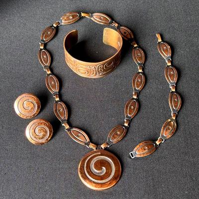 Vintage Copper Swirl Set