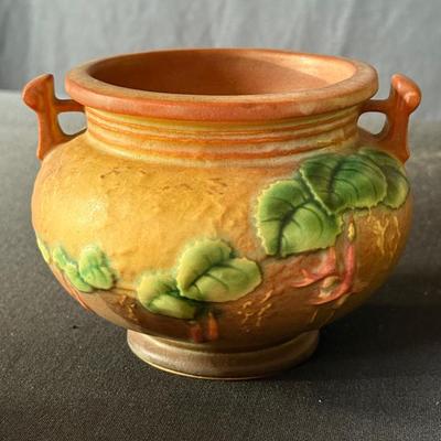 Roseville Fuchsia Brown Pot