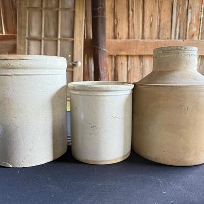 Trio Of Antique Crocks 