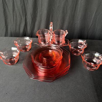 Vintage Pink Depression Glass