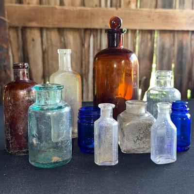 Colorful Vintage Medicine Bottles 