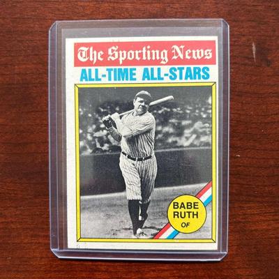 1976 Topps Baseball Card. All-Time All-Stars Babe Ruth #345