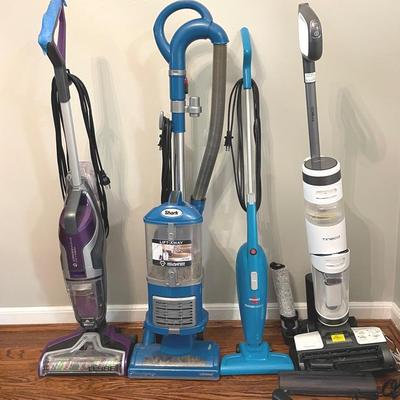 Shark Vacuum, Cross wave Pet Pro Vac, Tineco Wet/Dry Vac And Bissell Featherweight 