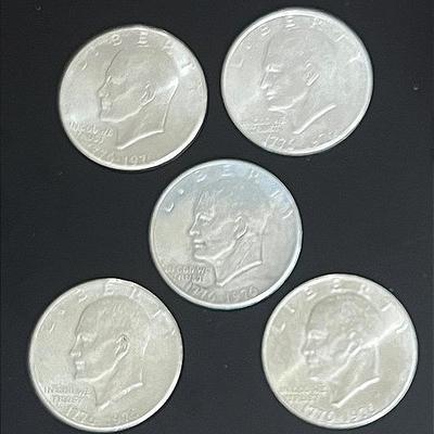 Bicentennial Eisenhower Dollars 1776-1976 (5)