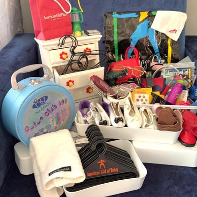 Large Collection of American Girl Doll Accessories 