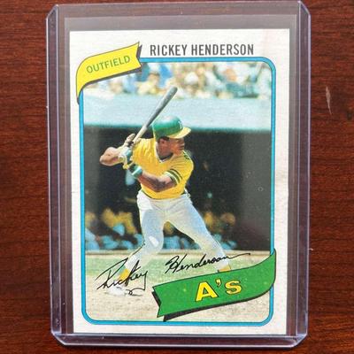 1980 Topps Baseball Card. Rickey Henderson #482