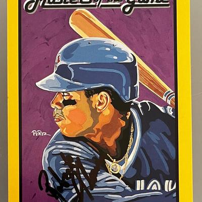 1993 Autographed Donruss Roberto Alomar Jumbo Baseball Card