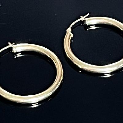 14K Yellow Gold Hoop Earrings