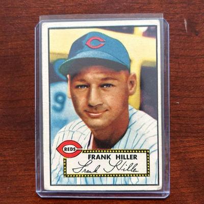 1952 Topps Baseball Card. Frank Hiller - Cincinnati Reds #156