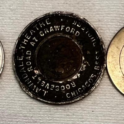 3 - Vintage Advertising Encased Indian Head Pennies, #5