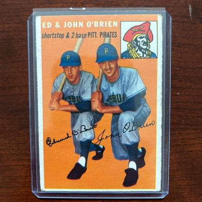 1954 Topps Baseball Card. Ed & John O'Brien #139
