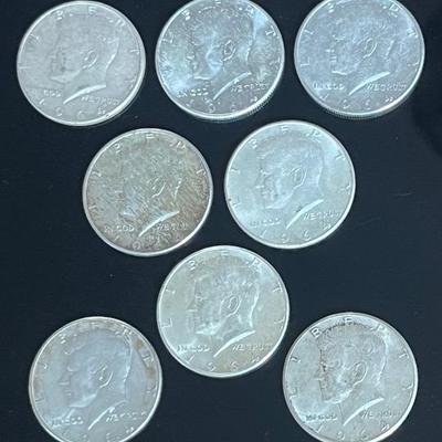 1964 Kennedy Silver (90%) Dollars (8)