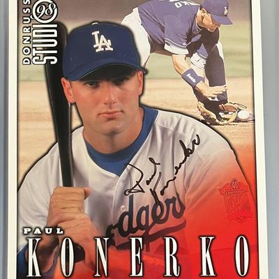 1998 Autographed Donruss Paul Konerko Jumbo Baseball Card