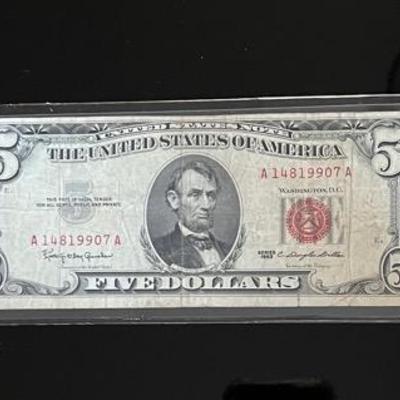 Series 1963 U.S. $5 Red Seal Note