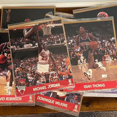 10 - 1990-91 NBA Hoops Action Basketball Photos, Michael Jordan