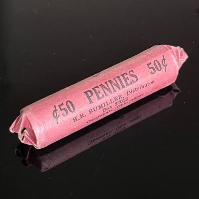 Roll of Old Wheat Pennies