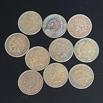 Indian Head Pennies (10)