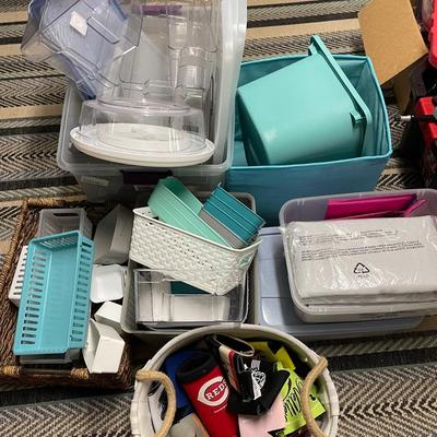 Storage Bins, Basket, Office Supplies And Coozies 