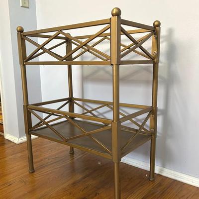 Gold Painted Contemporary Metal Table 