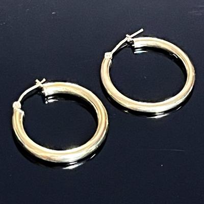 14K Yellow Gold Hoop Earrings