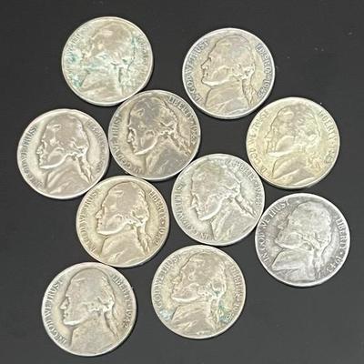 WWII Silver Nickels (35% Silver) P & S Mint Marks