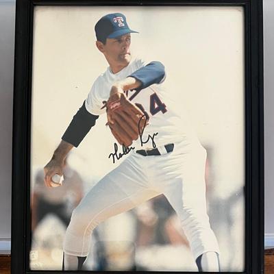 Autographed Framed Photograph, Nolan Ryan