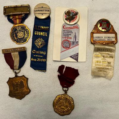 Collection Of Antique & Vintage Historical Badges & Pins #3