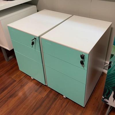 Aurora Solto Designs 3-drawer Metal File Cabinets (2)