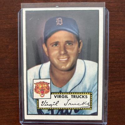 1952 Topps Baseball Card.  Virgil Trucks - Detroit Tigers #262