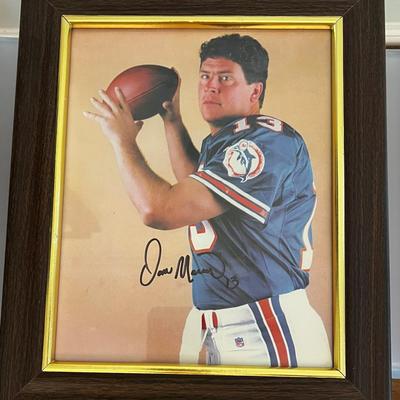 Authentic Autographed Framed Photograph, Dan Marino