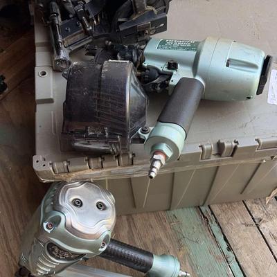 Hitachi Framing Nailer and Two Coil Nailers