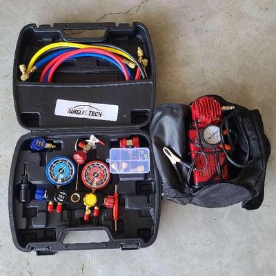 Aurelia Tech HVAC Manifold Gauge Set with Vacuum Pump