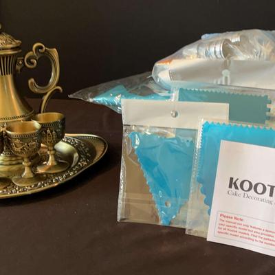 Metal Saki Set and Kootek Cake Decorating Kit