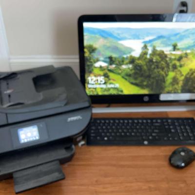 HP Pavilion 23" All-in-One PC With HP OfficeJet Printer and Accessories