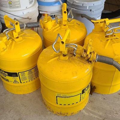 Justrite Yellow Safety Cans