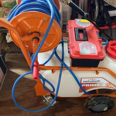 PetraTools PRIME Battery-Powered Sprayer with Hose Reel